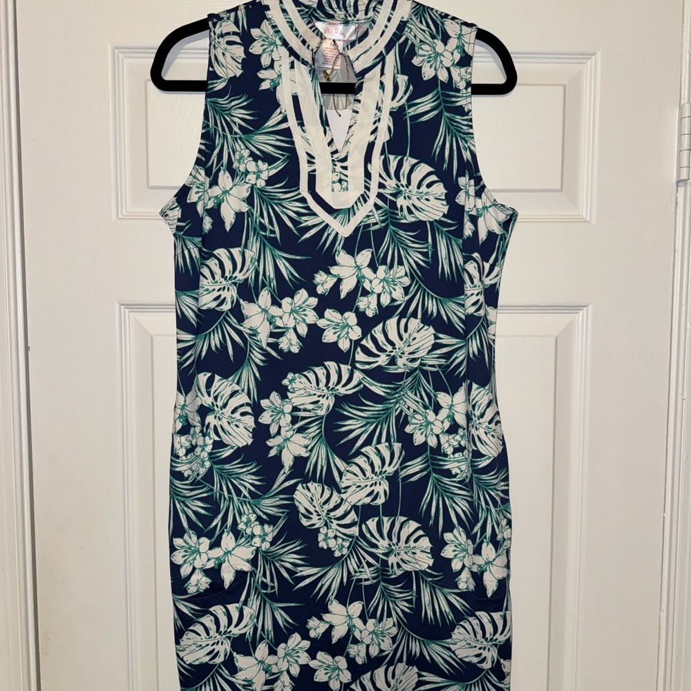 Tropical Floral Sleeveless Mini Dress